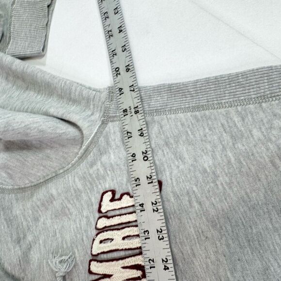 VTG Abercrombie & Fitch Hoodie Womens Large Gray Solid Long-Sleeve Drawstring - Picture 8 of 9